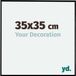 Your Decoration - Cadre photo 35x35 cm - Plastique - Noir brillant - Evry