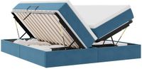 vidaXL Opbergbed met matras Donkerblauw 180 x 200 cm Fluweel