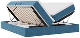 vidaXL Opbergbed met matras Donkerblauw 180 x 200 cm Fluweel