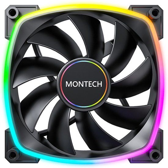 Montech AX140 PWM ARGB Black Case Fan - 140mm