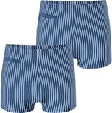 Schiesser Boxer-Badehose Ocean Swim Blauw Gestreept Mannen