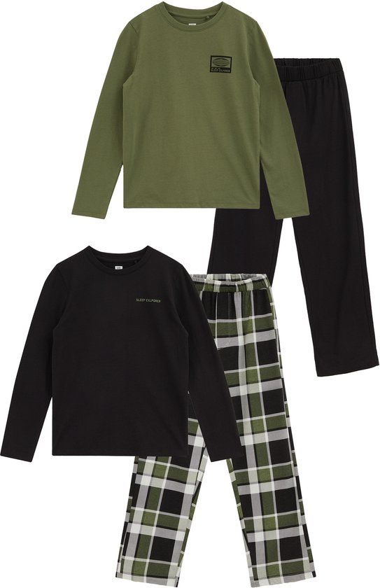 WE Fashion Jongens pyjama met print, 2-pack