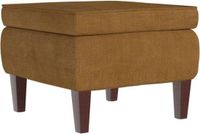 vidaXL Kruk met houten poten fluweel bruin