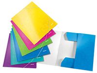 Leitz 3-Klepsmap, Voor 250 A4-Vellen, Elastieksluiting, Flexibele Kunststof, Set Van 6 Stuks, 39821099