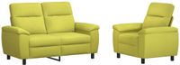 vidaXL Canapé 2 places Tissu Vert clair