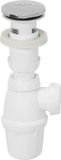 WIRQUIN Bourdon wastafel Quick-Clac chroom zonder overloop met sifon NF
