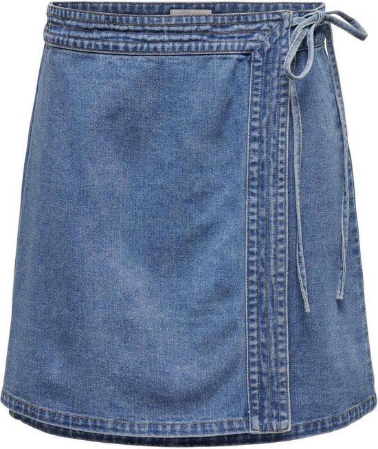 ONLY ONLVILLA Wrap Tie Skirt - Light Blue Denim - Women's Size M