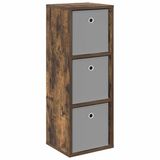 vidaXL Dressoir met lade Gerookt eiken 30,5 x 27 x 84,5 cm