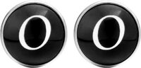 Fako Bijoux® - Manchetknopen - Letter O - Zwart - Unisex