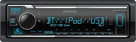 Kenwood KMM-BT309 Autoradio - 1DIN - Bluetooth - Zwart