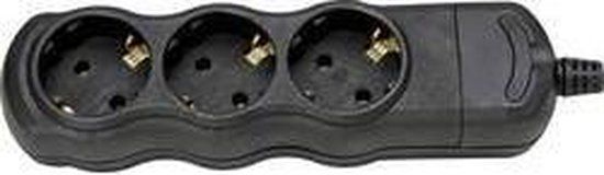 Kopp 3-Way Power Strip - Black - Without Plug