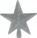 Merkloos / Sans marque Kerstboom piek - ster - zilver - glitters - 19 cm - kunststof kerstpiek - piek - kerstversiering