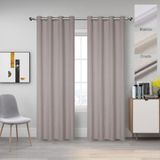 Miracle Home. 2-delige elegante gordijnen voor woonkamer en slaapkamer, met oogjes, kamperfoelie, 300 cm (B) x 260 cm (H), wit