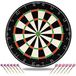 Professionele Jute Dartbord Set met 12 Stalen Darts en Roterende Nummer Ring