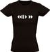 T-shirt Femme Musique Boutons Noir 4XL - Coton