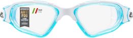 CRESSI Clear Eyes Goggles White/Aquamarine - Unisex Zwembril van puur Siliconen met Moleculaire Anti Condens Behandeling, Wit/Aquamarijn Heldere Lens