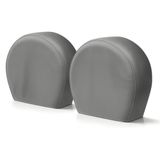 Explore Land Bandenhoezen 2 stuks - robuuste wielbeschermer voor vrachtwagen, SUV, trailer, camper, camper, universeel, past op bandendiameters van 66-73 cm, houtskool