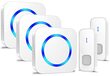 SURFOU Draadloze bel - 3 ontvangers - 2 zenders - 400 m - wit