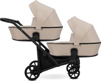 Kunert Brav Duo 2in1 poussette double - châssis noir - couleur : crème