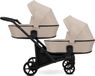 Kunert Brav Duo 2in1 poussette double - châssis noir - couleur : crème