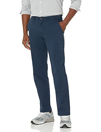 Amazon Essentials Heren Standaard Straight-Fit Casual Stretch Khaki - Marineblauw - 36W / 28L
