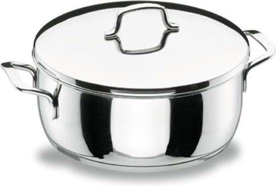 Lacor 90028 Steelpan - 6.5 l - RVS - 28 cm - Zilver