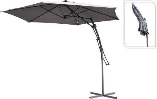 Ambiance Push-up zweefparasol - Ã˜300cm - grijs