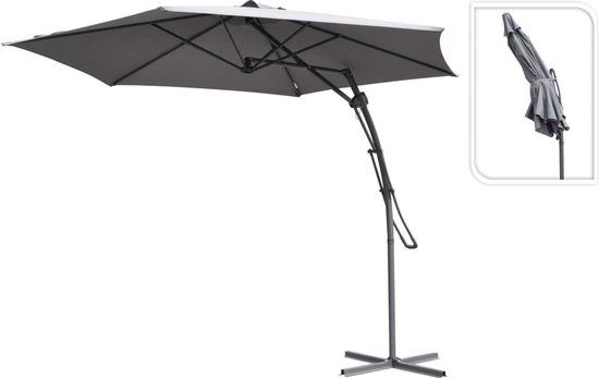 Ambiance Push-up zweefparasol - Ø300cm - grijs