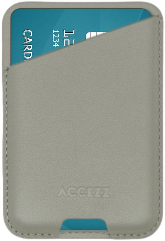 Accezz Leren Pasjeshouder - Wallet Kaarthouder - Light Grey