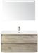 BES LED Dante Badmeubelset 100 cm - Craft Oak - Keramische Wastafel Wit Cover met Sence Spiegel
