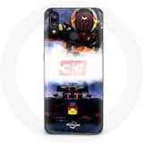 Maniacase Hoesje voor Huawei P20 Lite Formule 1 Max Verstappen F1 Coureur zwart rood en geel
