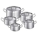 Schulte-Ufer Profi-Line i 450 450 pannenset, roestvrij staal met koperen bodem, 5-delig