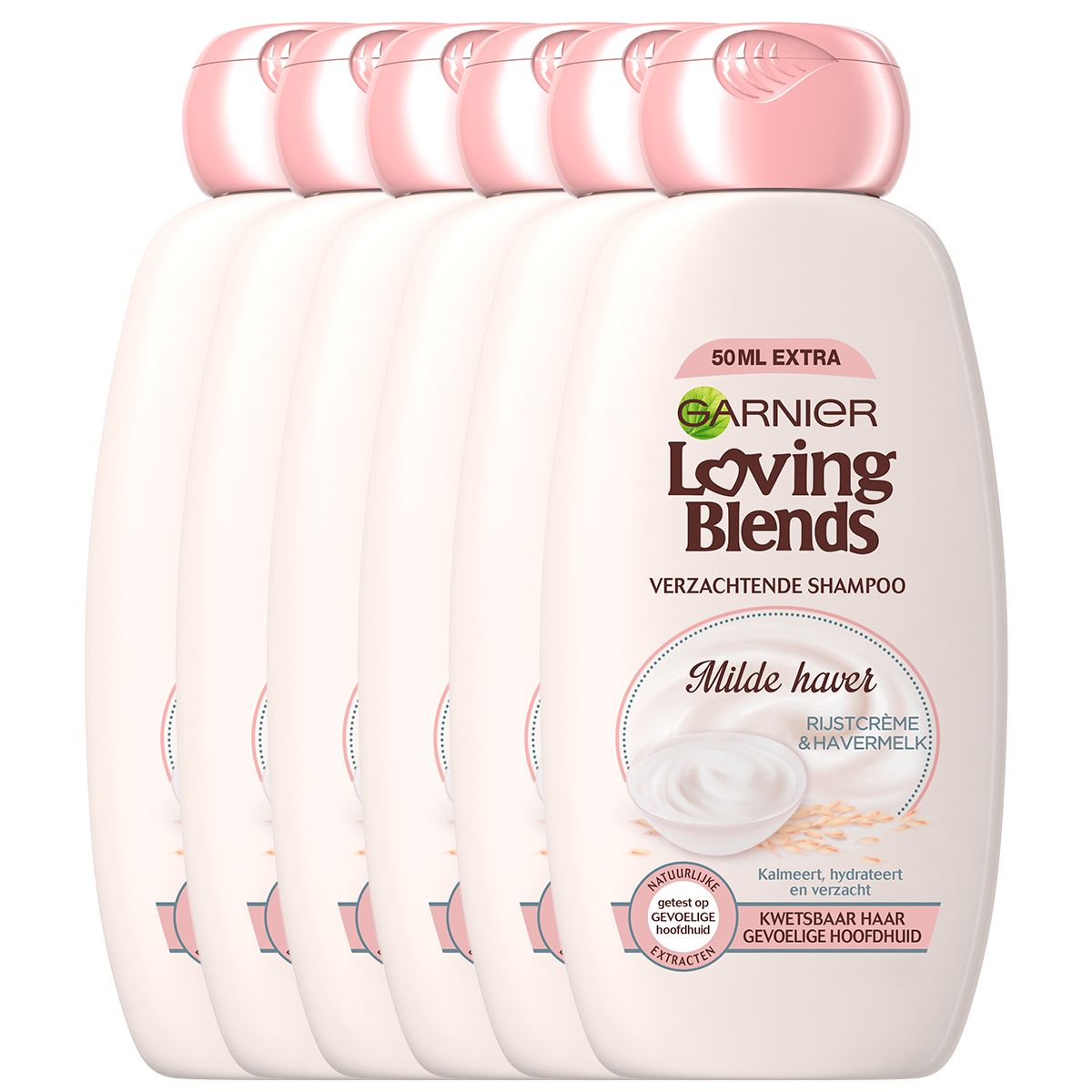 Garnier Loving Blends - Milde Haver - Shampoo - 6 x 300 ml