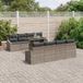 Prolenta Maison Exclusive - Ensemble de salon de jardin composé de 9 pièces, en résine tressée grise