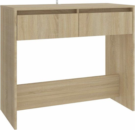 vidaXL Wandtafel 89x41x76,5 cm bewerkt hout sonoma eikenkleurig