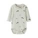 NAME IT BABY katoenen romper met ruches en print - beige