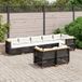 Maison Exclusive - Ensemble de meubles de jardin 8 pièces avec canapé et coussins, noir, en polyrotin