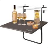 HIXA Aktive Balkontafel - Inklapbaar - Hangend - Zwart - 60x40x60cm