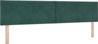 vidaXL - Tête de lit - Vert foncé - 200 cm - Velours