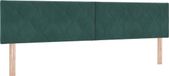 vidaXL - Tête de lit - Vert foncé - 200 cm - Velours