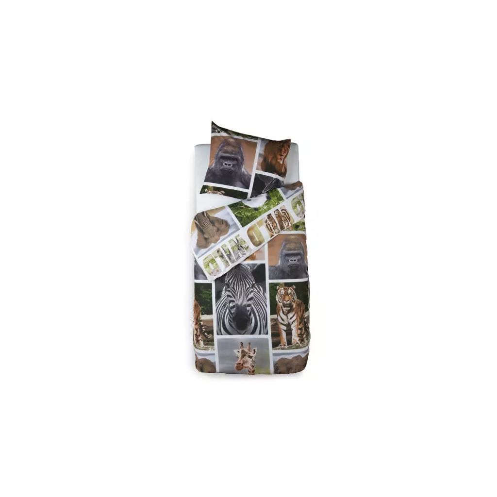 Snoozing Wildlife dekbedovertrek Multi 140 x 200/220 cm