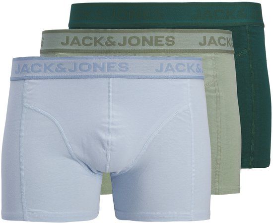 JACK&JONES JACWESLEY SOLID TRUNKS 3 PACK Heren Chambray Blue Katoen/Elastaan XXL