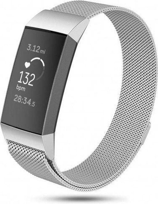 Fitbit Charge 3/4 Milanese Band - Silver - Large