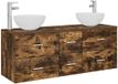 vidaXL Badkamerkastenset 3 st Gerookt eiken 49,5 x 41 x 64,5 cm