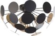 Beliani MARITSA - Oval Black/Gold Metal Ceiling Lamp - 3 x E14