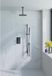FortiFura Calvi Inbouw Regendoucheset - Thermostatisch - Plafondarm - Glijstang - 30cm Hoofddouche - Staaf Handdouche - Metalen Doucheslang - Mat Zwart