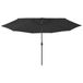 Maison Exclusive Parasol avec éclairage LED, 400 cm, noir