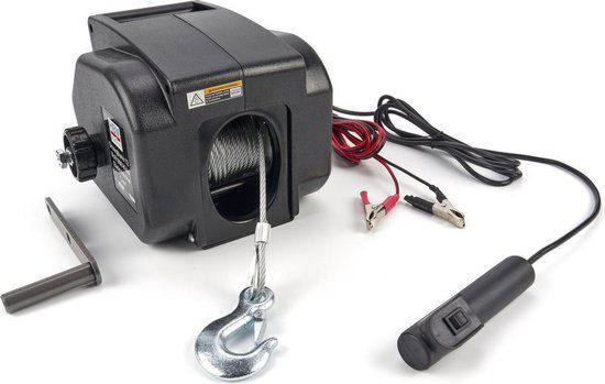 Lemato Draagbare 12 Volt 900 Kilo Elektrische Lier (900 Kg Trekkracht)