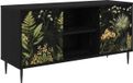 vidaXL - Tv-meubel - RHENEN - 102 x 33 x 51 cm - Zwart eiken Bewerkt hout