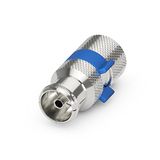 PureLink EF120-10 EasyInstall coax (IEC) aansluiting voor antenne-coaxkabel met 6,5 mm diameter voor zelfmontage, set van 10, zilver